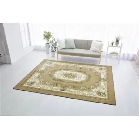 絨毯 ラグマット 3畳 長方形 250×200 洗える プレミアムローズ ベージュ_雑貨・日用品  家具・インテリア _【1256620】