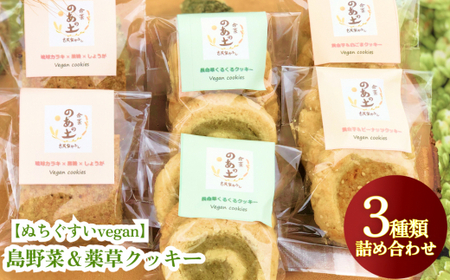【ぬちぐすいvegan】島野菜と薬草クッキー3種類詰め合わせ
