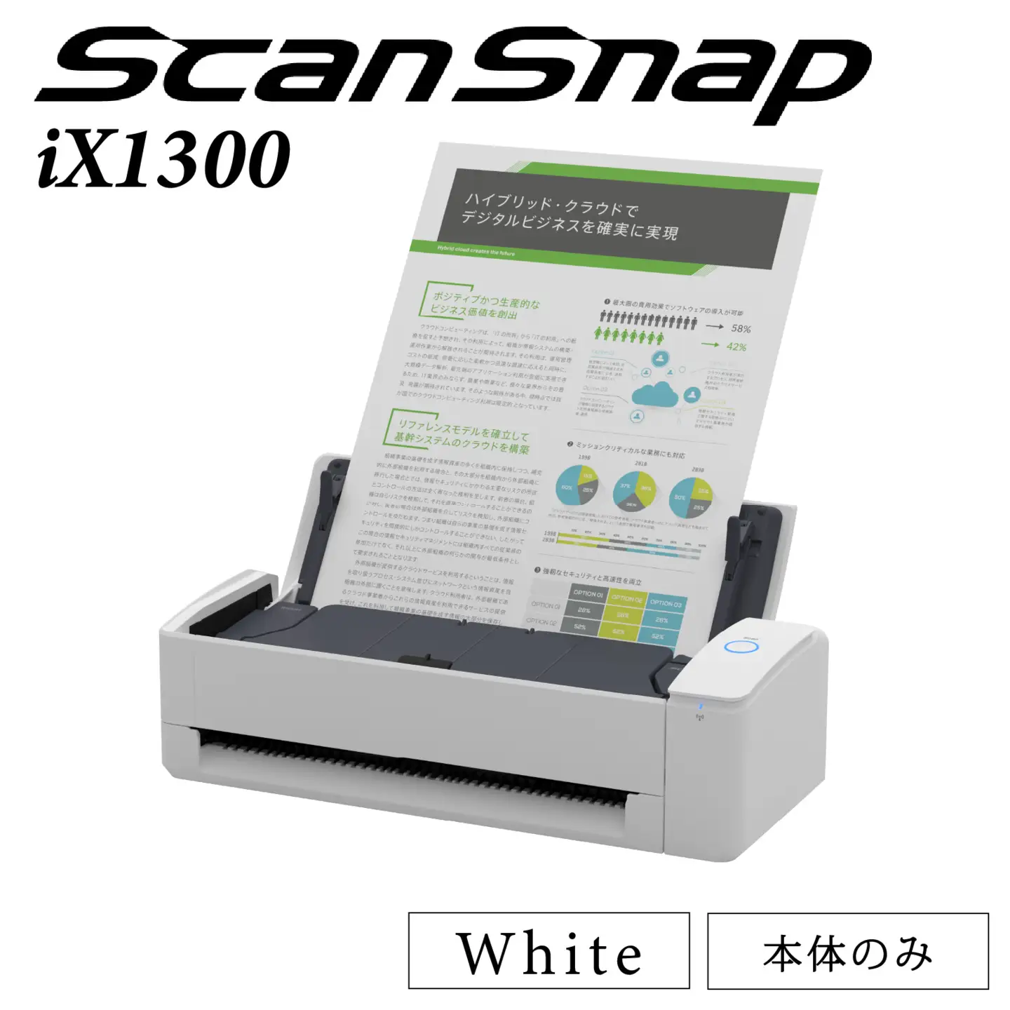 ScanSnap iX1300【エントリーモデル】（Wi-Fi対応） 1台 ｜ スキャナー