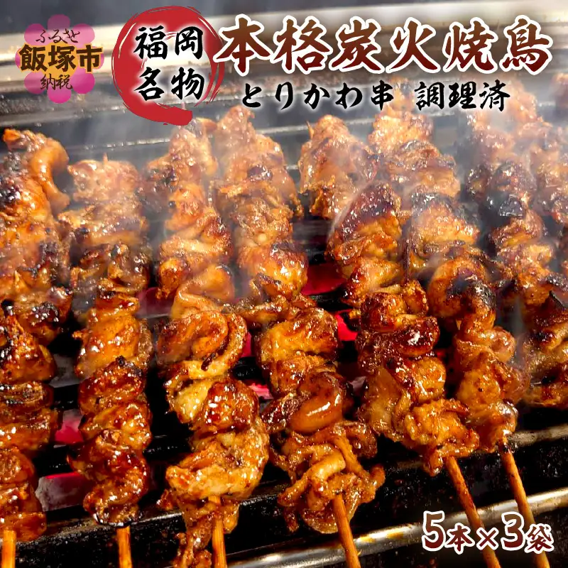 本格炭火焼鳥 福岡名物 とりかわ串 調理済【B3-079】