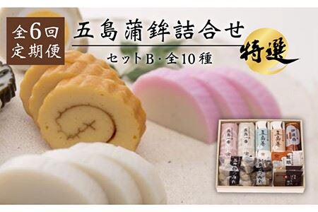【6回定期便】五島蒲鉾詰め合わせBセット 五島市/浜口水産[PAI020] かまぼこ すり身 つみれ ギフト 練り物 天ぷら 詰め合わせ セット おつまみ