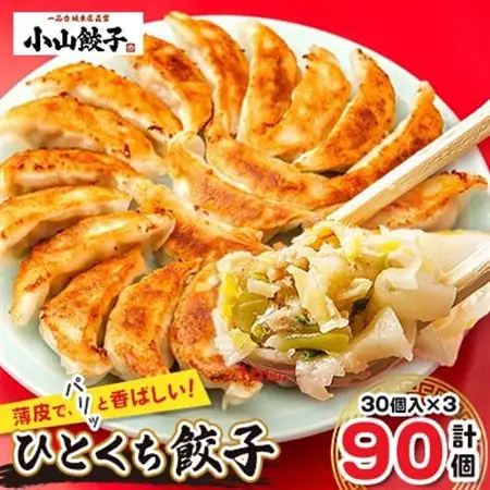 冷凍餃子専門店 小山餃子 ひとくち餃子 90個【配送不可地域：離島】【1259729】