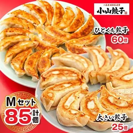 冷凍餃子専門店 小山餃子 [Mセット全85個]ひとくち餃子60個/大きい餃子25個【配送不可地域：離島】【1277811】