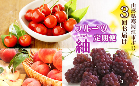 《先行予約》令和8年産 3回定期便 「フルーツ 定期便 紬（つむぎ）」 2026年産 山形県産 【2026年6月上旬頃から発送開始予定】※配送不可 沖縄・離島  041-B-MM083