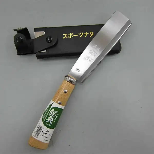 燕三条 スポーツ鉈&木鞘 アウトドア用品 キャンプ用鉈 山歩き 薪割り 焚火【011P059】