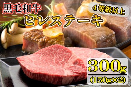 【美味しい宮崎牛専門店ミヤチクからお届け】A4等級以上 宮崎黒毛和牛 ヒレステーキ 2枚セット（牛肉 黒毛和牛 赤身 ヒレ ステーキ 人気） ステーキ 和牛ステーキ 牛肉ステーキ 国産ステーキ ヒレステーキ