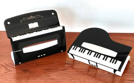 【音楽の都　浜松】ピアノデザインのBOXティッシュカバー2点セット 雑貨 日用品 