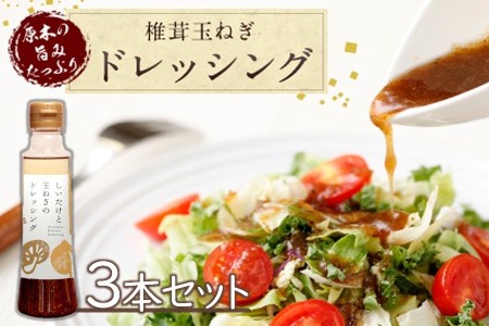 しいたけと玉ねぎのドレッシング3本セット 200ml各3本 | 大分県産椎茸使用 調味料 ドレッシング 詰め合わせ セット しいたけ シイタケ 椎茸 玉ねぎ タマネギ 玉葱 ヘルシー サラダ 健康 国産 大分県 中津市