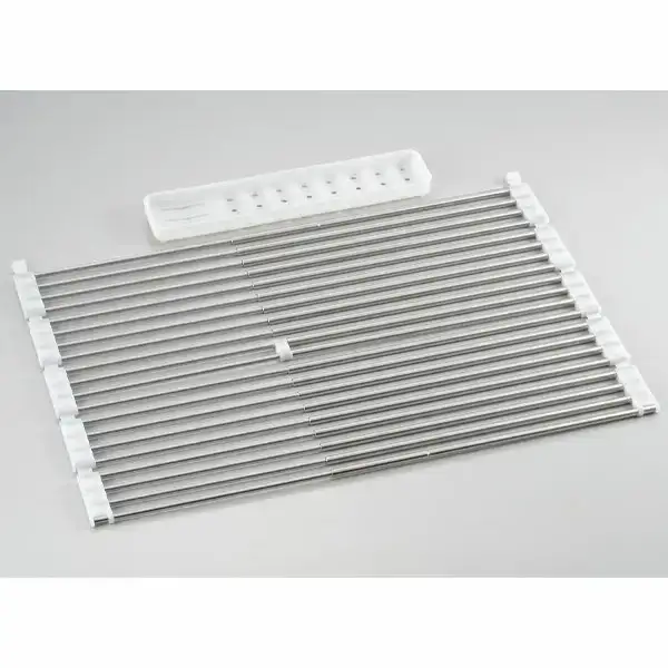 たためてしまえる伸縮水切り ワイドタイプ カトラリーケース付【013P051】