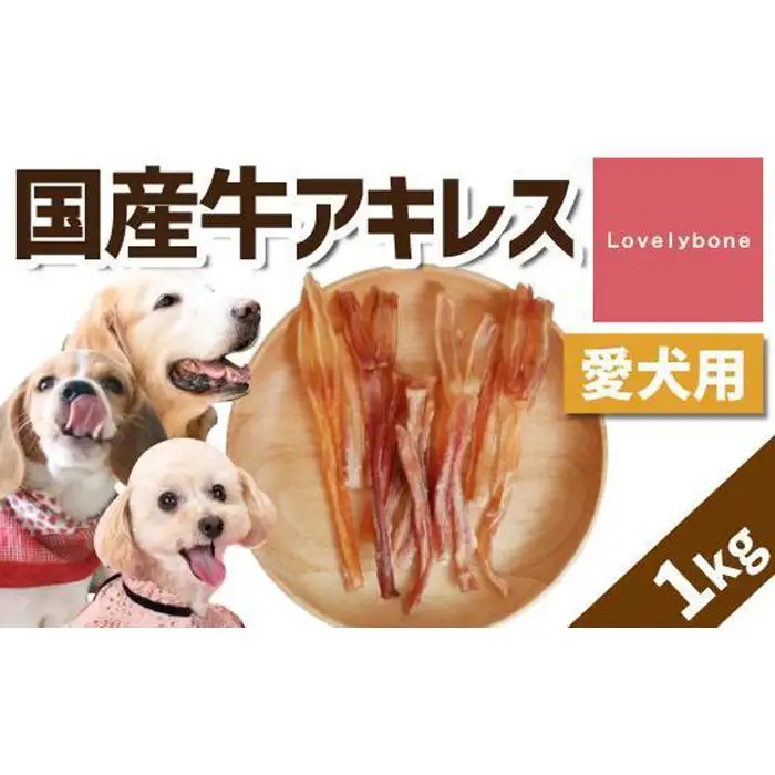 【大中小型犬向け】国産牛アキレス 1kg(500g×2) 無添加 手作り