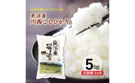 【定期便／3ヶ月】魚沼産川西こしひかり5kg