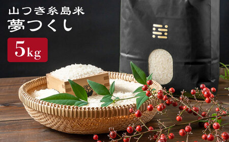 【お中元対象】糸島 で 農薬 を使わずに育てた 山つき 糸島米 5kg （ 夢つくし ）《 糸島 》【株式会社やました】 [ARJ014]