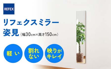 リフェクスミラー姿見 (フィルムミラー) RM-3-SG (幅30cm×高さ150cm×厚み2cm) [0233]