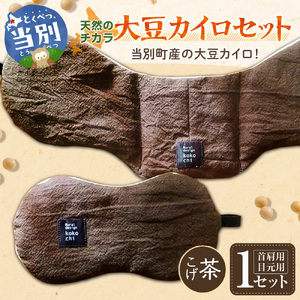 天然のチカラ・大豆カイロセット【こげ茶】