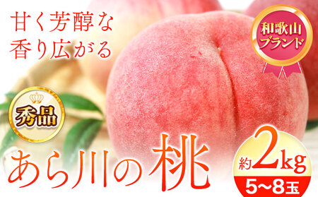 桃 あら川の桃 約2kg 5～8玉