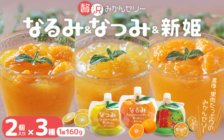 みかんゼリー 果肉入り 贅沢みかんゼリー 3種×各2個【kmkn0202】