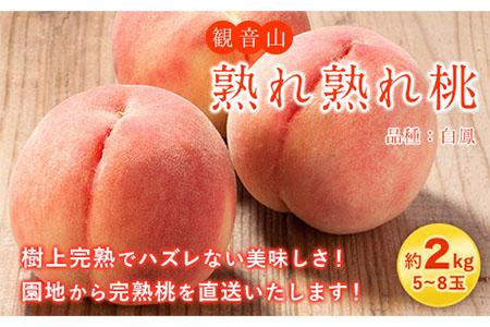 観音山熟れ熟れ桃（白鳳）2kg
