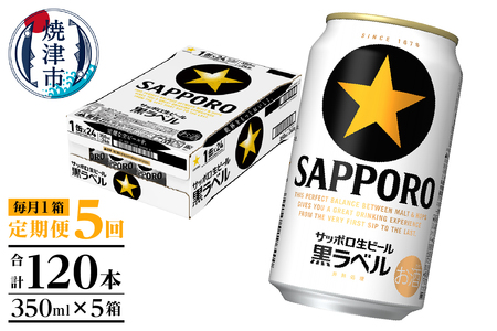 T0108-1505　【定期便 5回】黒ラベルビール 350ml×1箱(24缶)