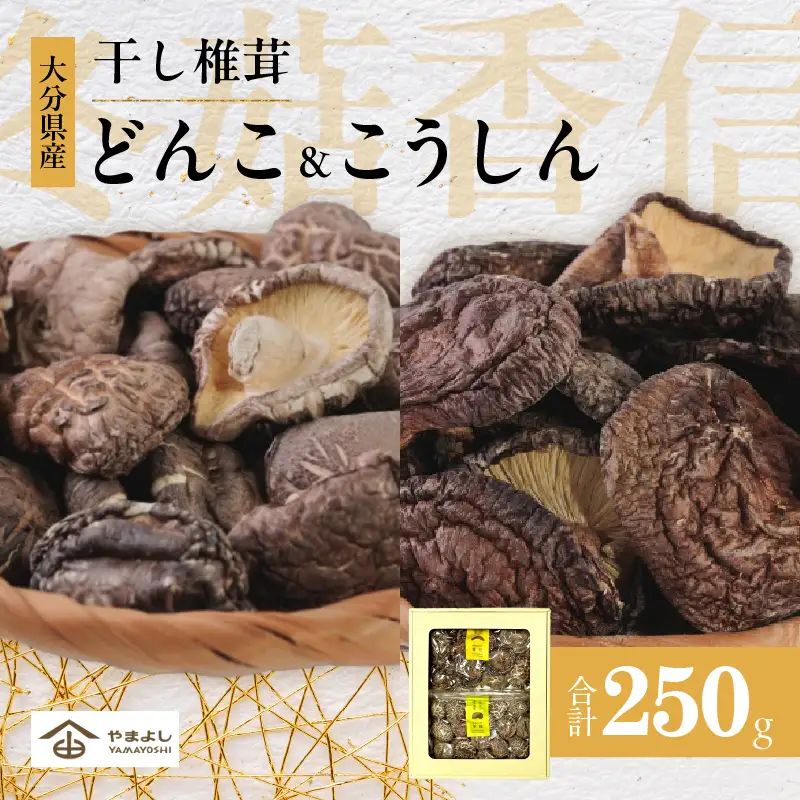 大分県産乾しいたけ（冬菇130g・香信120g）_B081-028