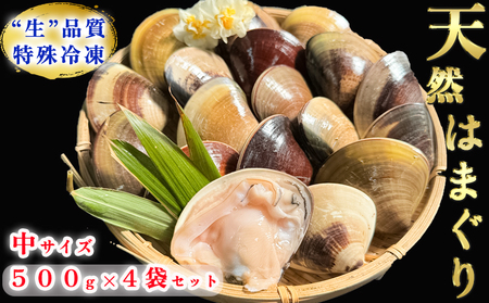 はまぐり 2kg (500g×4袋) 小分け 中サイズ 岬だより 【蛤 はまぐり】