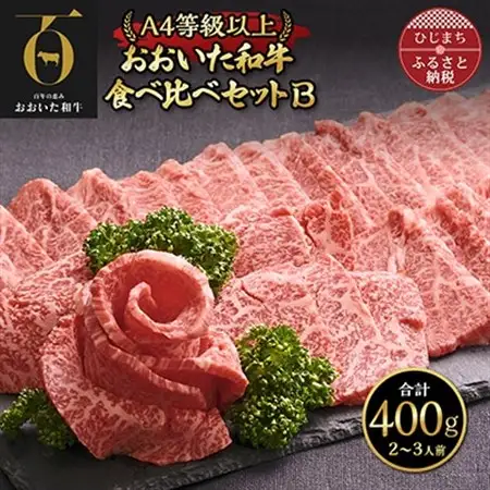 おおいた和牛 食べ比べセットB( 上カルビ ＆ 上ロース )(合計400g)2～3人前_牛肉  肉  和牛  おおいた和牛  国産牛  お肉  肉セット  焼肉  食べ比べ_【配送不可地域：離島】【1292973】