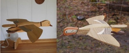 「鳥たちの空」コガモモビール〈つがい〉