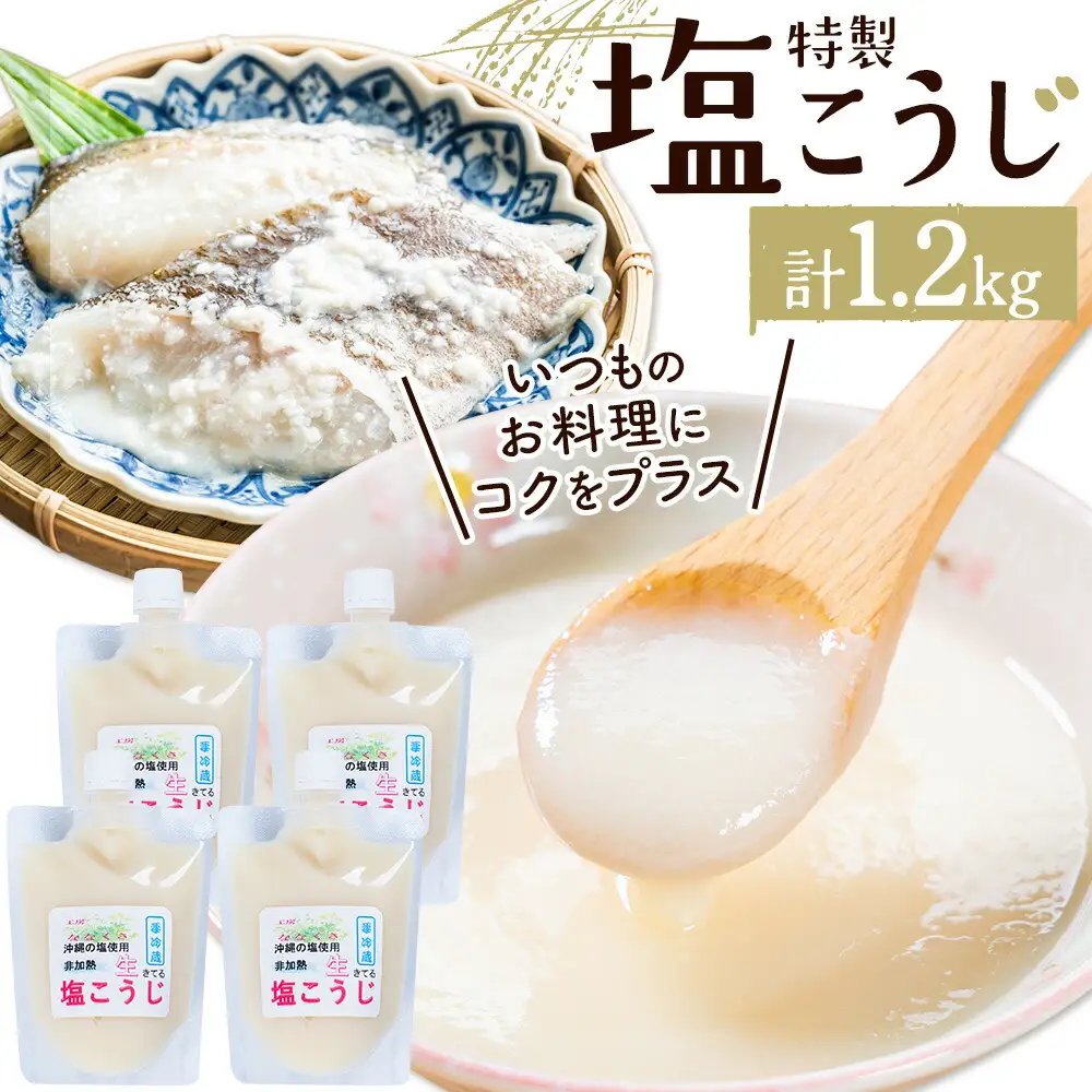 料理 調味料 塩こうじ 特製 塩麴 300g×4本 計1.2kg《30日以内に出荷予定(土日祝除く)》