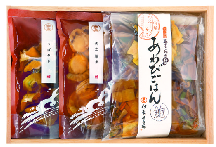 1001　〈伊勢せきや〉美しくに　楽　アワビ 貝 だし ごはんの素 ホタテ ほたて つぼやき ギフト 自宅