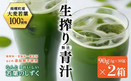 北海道南幌産 青汁 なんと！おいしい若葉のしずく 2箱入り  美容 北海道 南幌町 NP1-225