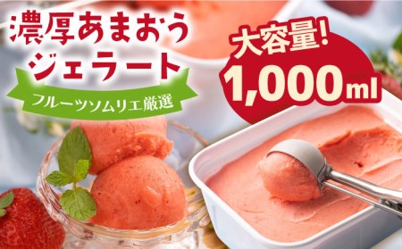 糸島産 濃厚 あまおう ジェラート 1000ml 《糸島》【南国フルーツ株式会社】 [AIK005] あまおうジェラート アイス