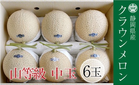 クラウンメロン 上（山等級）1.3kg前後 6玉 果物類 メロン青肉 フルーツ 果物 