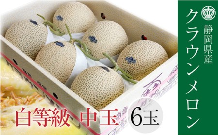 クラウンメロン 並 （白）1.3kg 6玉 果物類 メロン青肉 フルーツ 果物 