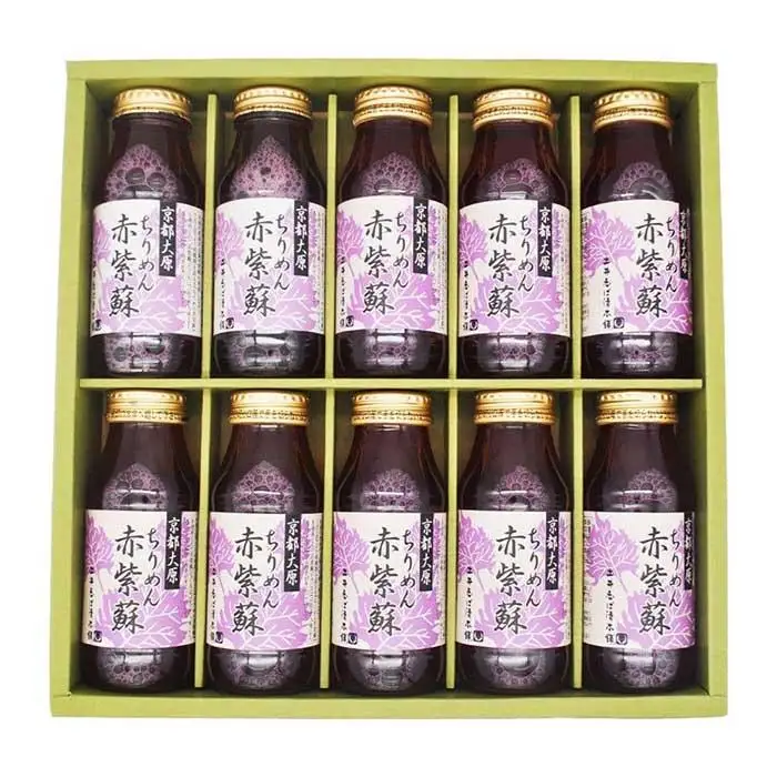 【土井志ば漬本舗】京都大原ちりめん赤紫蘇ジュース 180ml×10本｜赤紫蘇ジュース ドリンク 人気セット