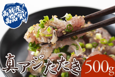 高鮮度・高品質!真アジたたき(500g×1p)( 鯵 魚 海鮮 )【A9-043】