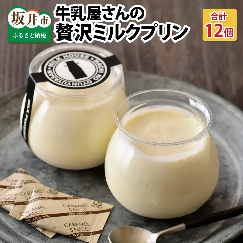 大切な方への贈り物に プレミアムプリン「牛乳屋さんの贅沢ミルクプリン」12個セット 【プリン ミルク 牛乳プリン ぷりん みるくぷりん お菓子 おやつ スイーツ 洋菓子 乳製品 ギフト 贈答 贈り物】 [B-0901]