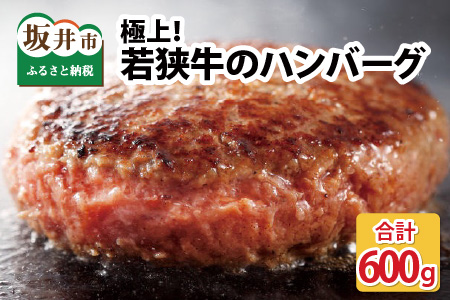 若狭牛の極上ハンバーグ 200g × 3個【B-1802】