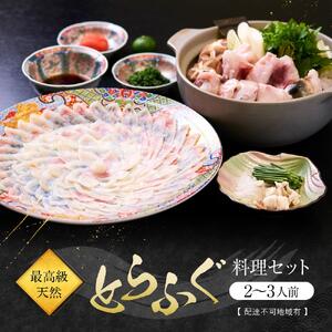 ★最高級天然とらふぐ料理セット(2～3人前)【配達不可地域有】