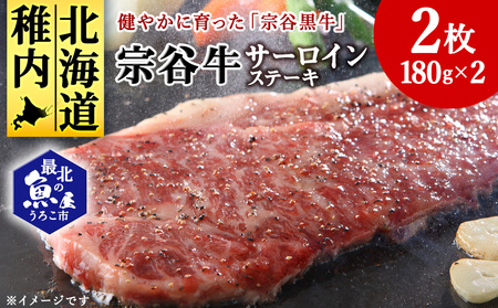 宗谷牛サーロインステーキ肉　180g×2枚【配送不可地域：離島・沖縄県】