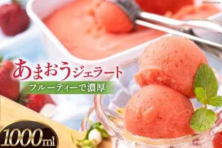 あまおうを使用した フルーティーで 濃厚あまおうジェラート 1000ml [南国フルーツ株式会社 福岡県 筑紫野市 21760115]