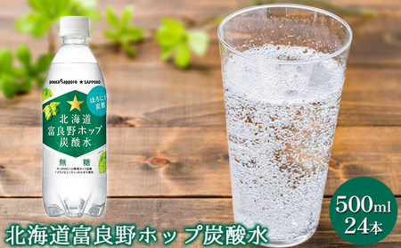 北海道 富良野 ホップ 炭酸水 500ml ペットボトル 24本入 ウォーター