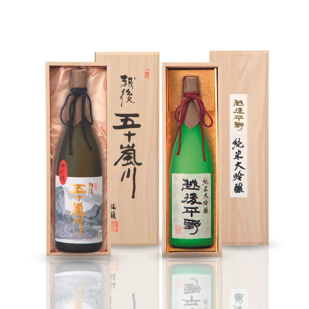 大吟醸原酒・純米大吟醸 日本酒セット (1.8L×2本） 新潟県 日本酒 大吟醸原酒 純米大吟醸 一升瓶 [福顔酒造] 【052S003】