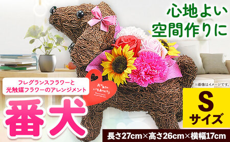 フレグランスフラワー＆光触媒エコフラワー 番犬くん Sサイズ