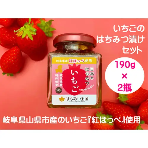 岐阜県産いちごはちみつ漬けセット　190g×2瓶 [No.426]