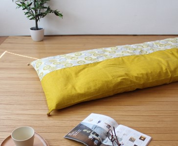 【洛中高岡屋】カバータイプごろ寝敷きふとん（ゆったりサイズ・菜の花フローラル）