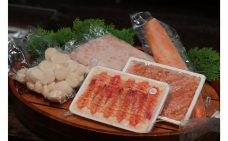 海の幸盛合せ　手巻き寿司5点セット 魚貝類 加工食品 鮭 サーモン 帆立 ホタテ 