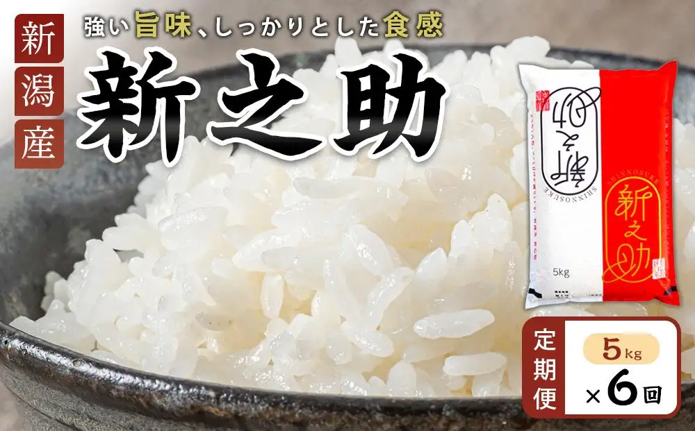 【定期便】新之助 5kg×6ヶ月連続お届け | 米　お米　新潟　新潟県