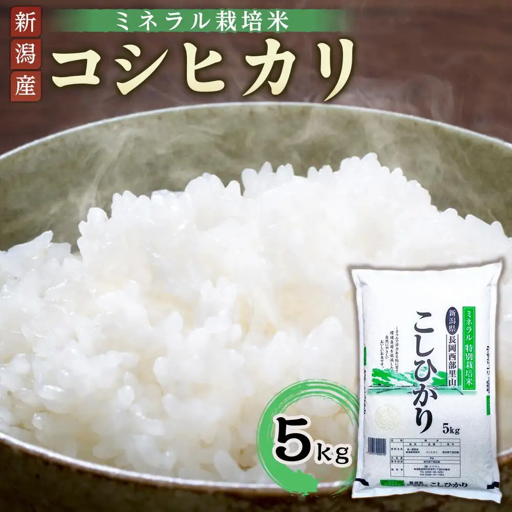 特別栽培米コシヒカリ（ミネラル栽培）5kg | 米　お米　新潟　新潟県 特別栽培米　こしひかり