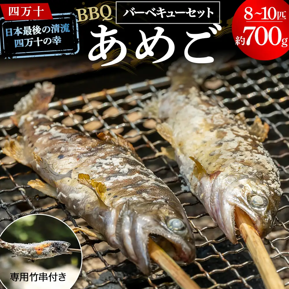【予約受付】子どもが喜ぶバーベキュー！清流育ちの四万十あめご （約700g）【BBQ専用竹串付き】 おつまみ バーベキュー BBQ アウトドア アメゴ アマゴ  魚 魚介 川魚 塩焼き 小分け あまご あめご 冷凍 8～10匹 個包装 ／Eay-01 ﾊﾞｰﾍﾞｷｭｰ 