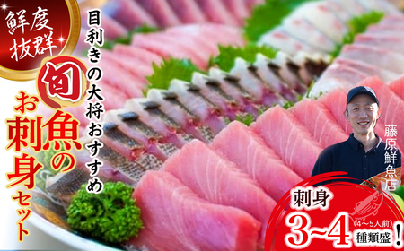 大将のおまかせ刺身3～4種類盛！ ／Efs-03 刺身 鮮魚 冷蔵  即日発送