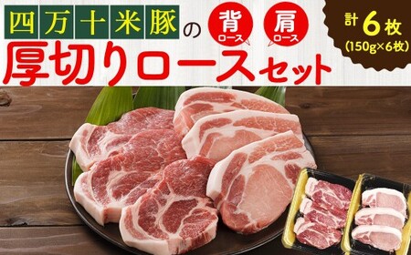 【大人気返礼品】しまんと米豚の厚切りロースセット（150g×6枚） 米豚 豚肉 厚切りロース 冷凍 ／Qjs-04